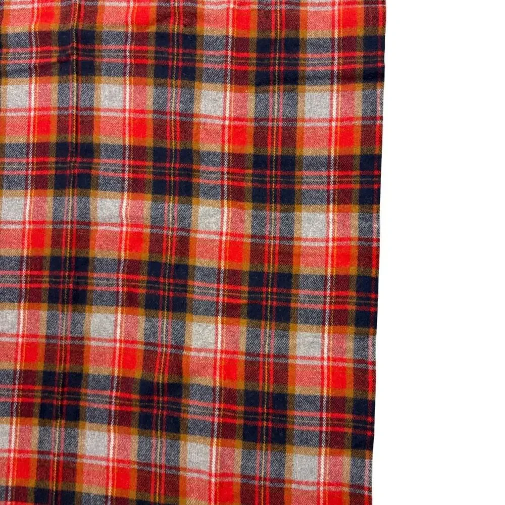vintage pendleton pure virgin wool throw blanket made in usa red flannel 66